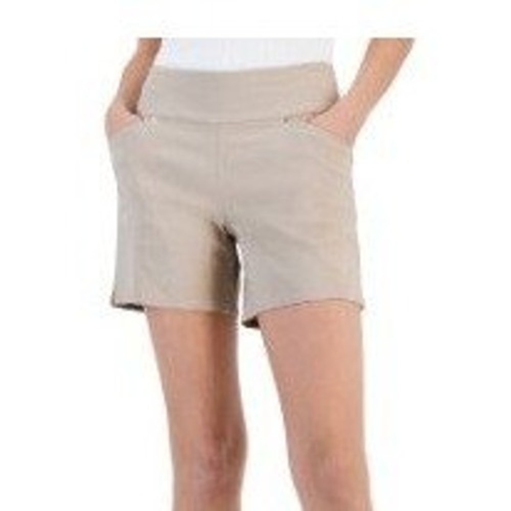 INC International Concepts Women's Pull On Mid Rise Tan Khaki Chino Shorts 18